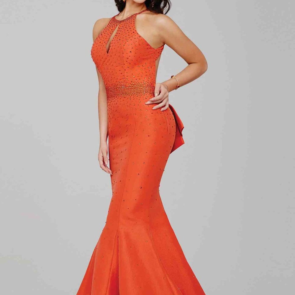 JVN By Jovani Gorgeous High Neckline Dress JVN3306